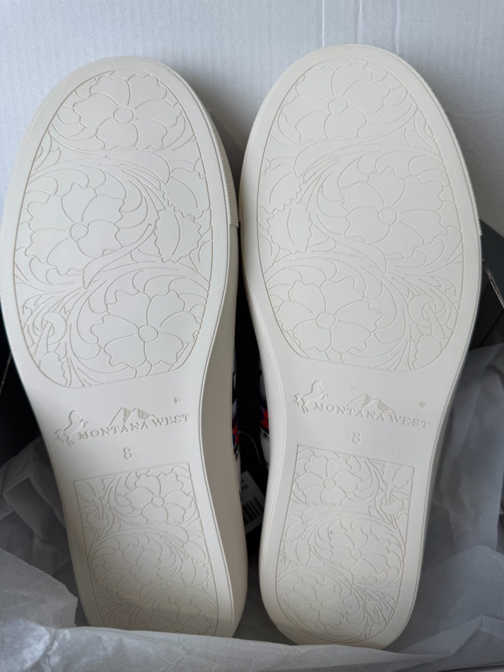 Montana West Slip-On Sneakers in Black, Red, Gray, and Cream Pony NIB - Picture 5 of 10